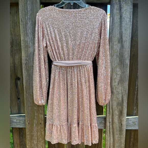 Lauren Conrad Gold Sequin Ruffle Dress - Picture 6 of 9